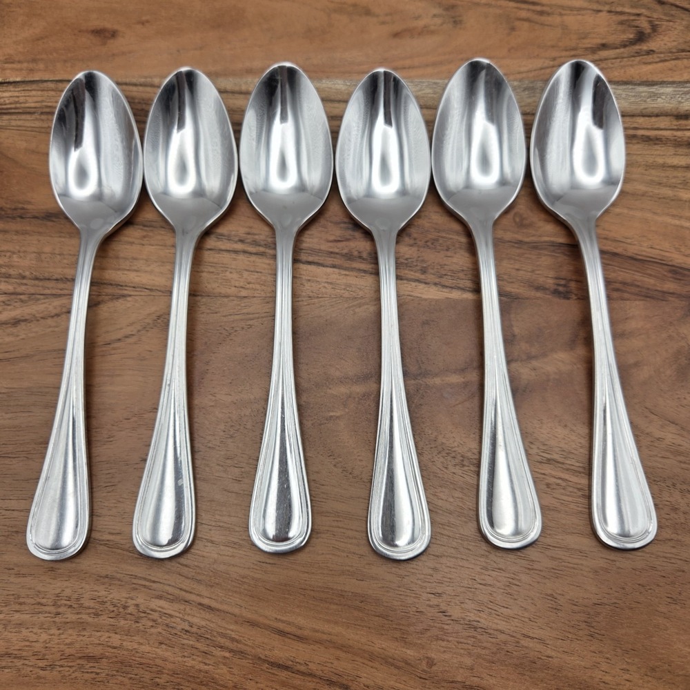 Set Of 6 Wallace Rockport Teaspoons 18/10 Stainless Steel